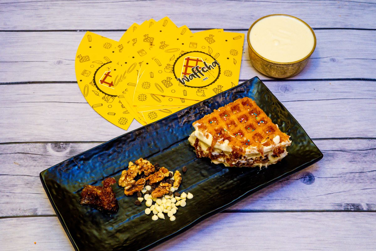 Gulkand White Chocolate Waffle