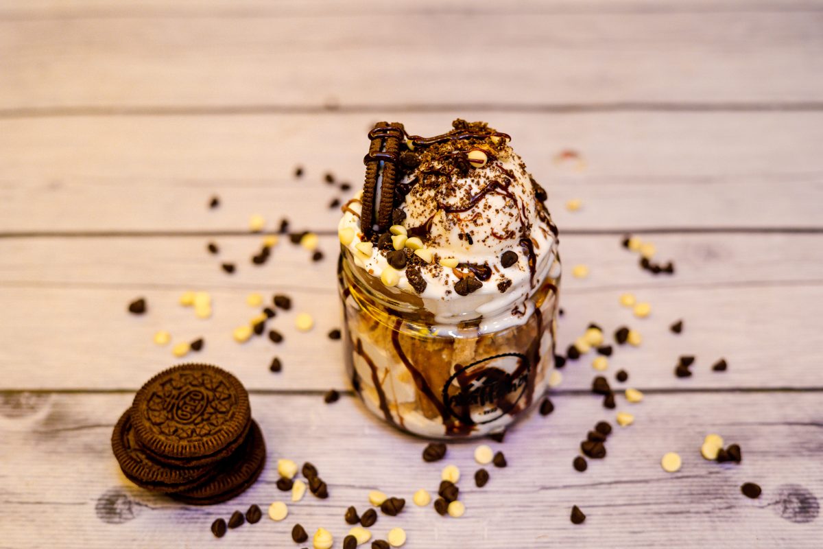 Oreo Crunch Waffle Jar Sundae