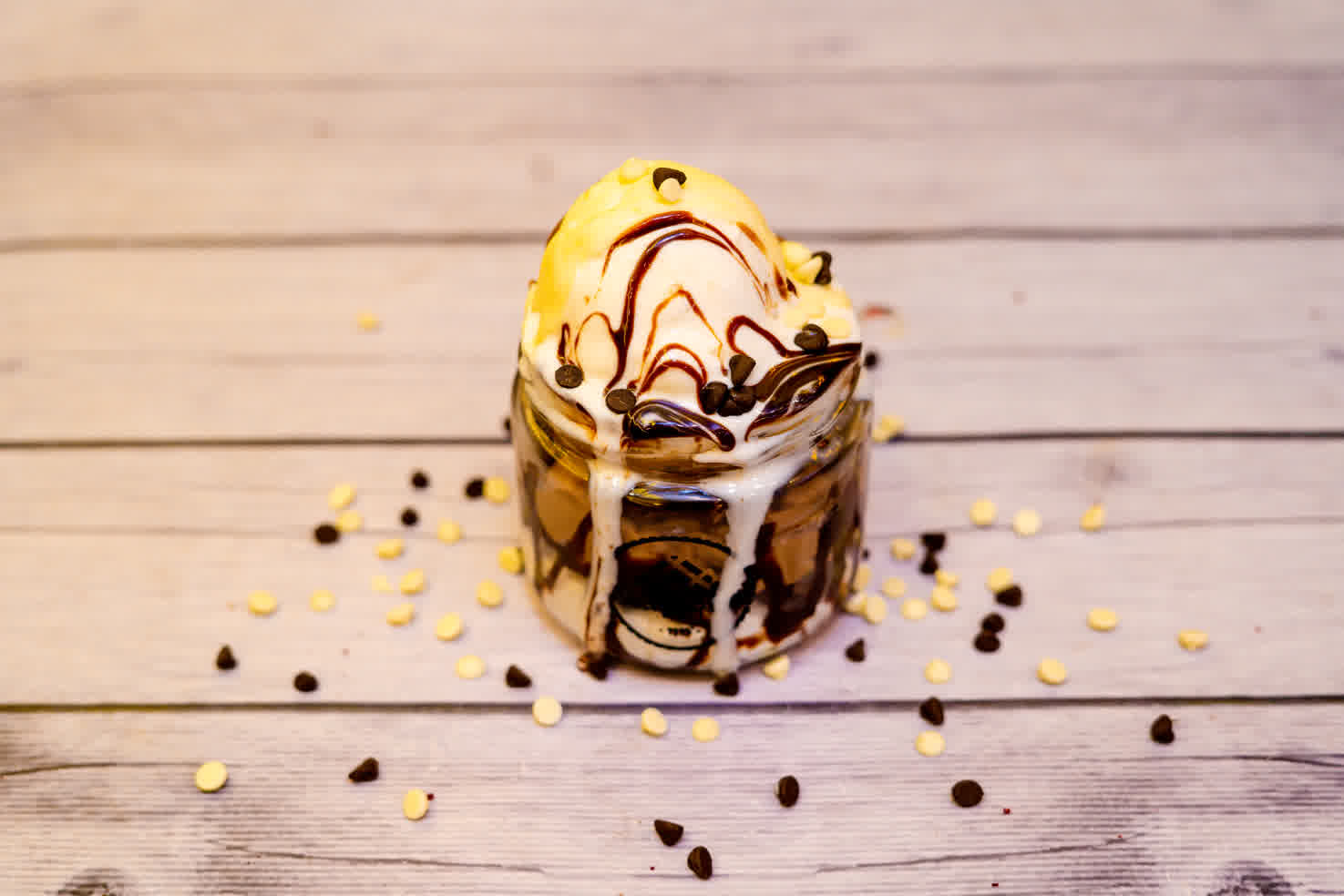 Triple Chocolate Waffle Jar Sundae