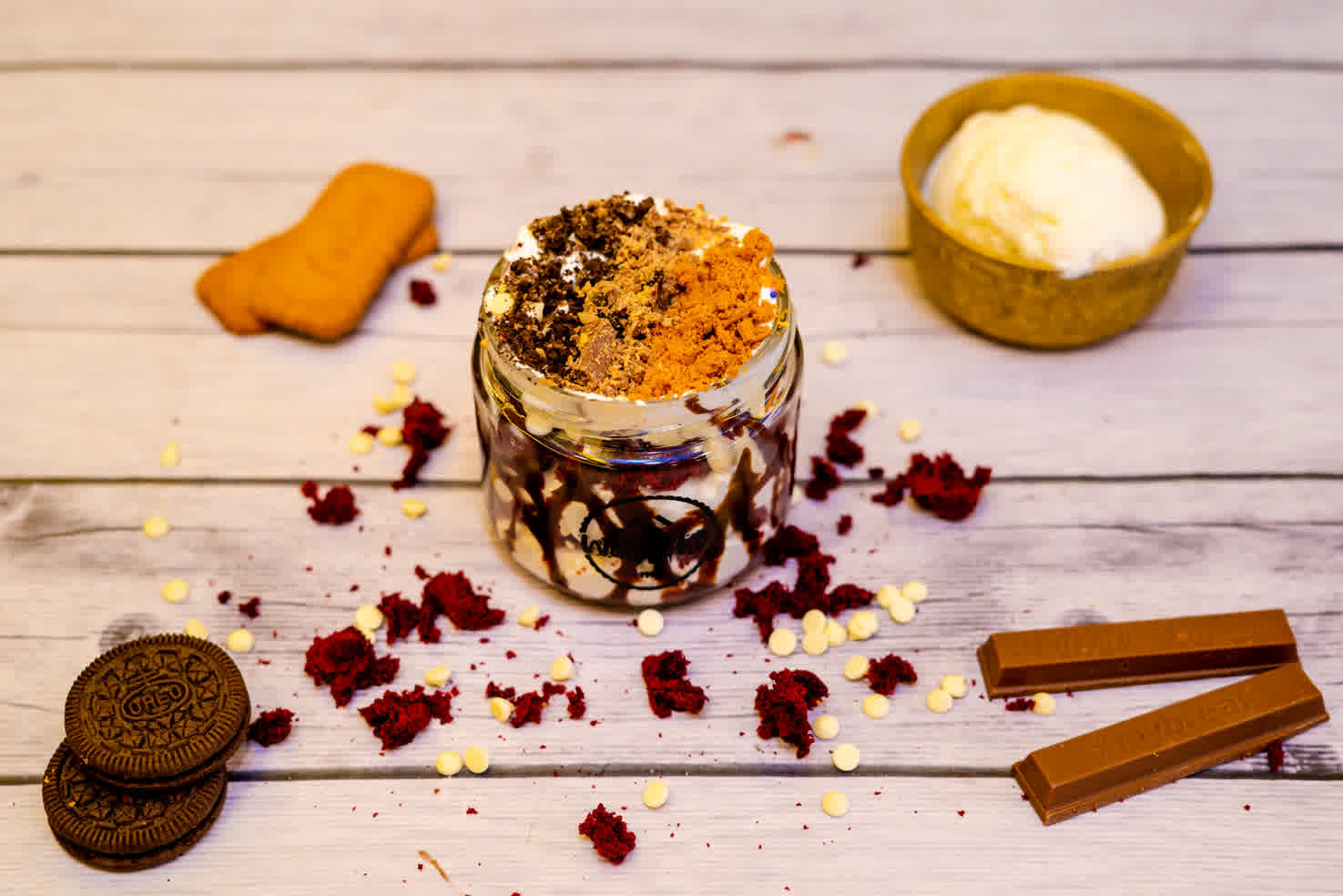 Triple Cookie Waffle Jar Sundae